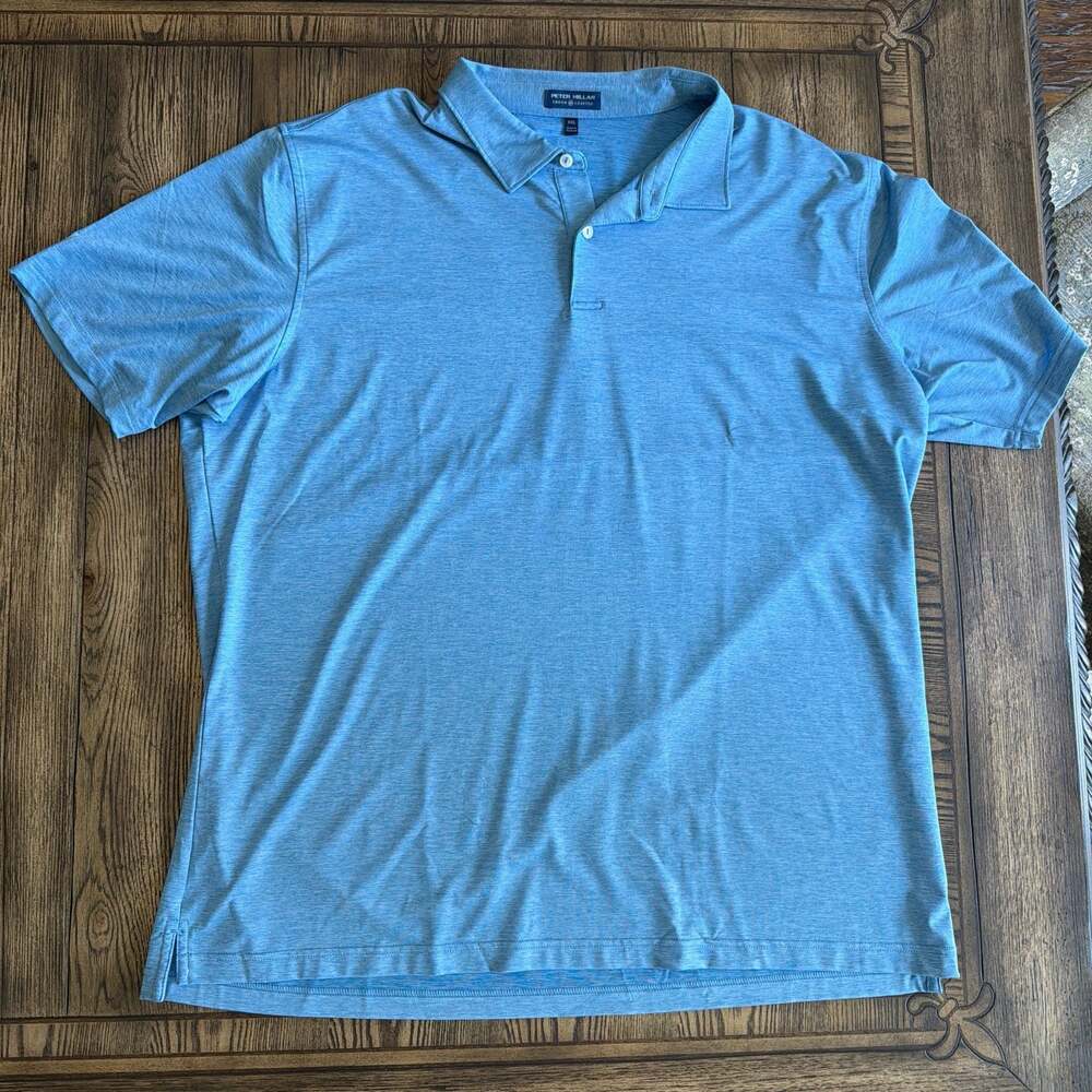 Peter Millar Crown Crafted Performance Polo Shirt Blue XXL